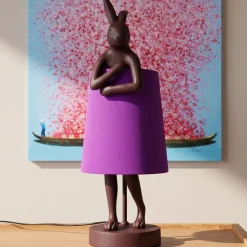 Lampa stołowa Animal Rabbit czerwono-fioletowa 50cm