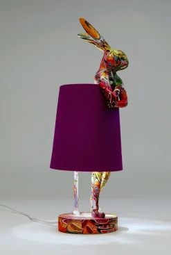 Lampa stołowa Animal Rabbit graffiti-purple 50cm