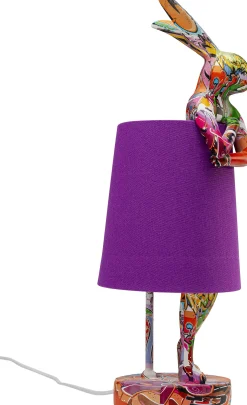 Lampa stołowa Animal Rabbit graffiti-purple 50cm