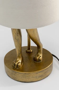 Lampa stołowa Animal Rabbit 17x50 cm złota - klosz biały