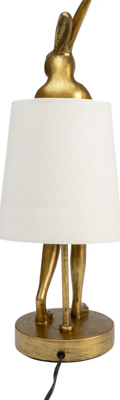 Lampa stołowa Animal Rabbit 17x50 cm złota - klosz biały