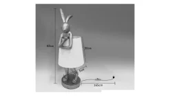 Lampa stołowa Animal Rabbit 31x88 cm złota