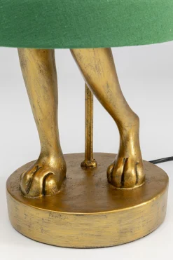 Lampa stołowa Animal Rabbit 23x68 cm złota - klosz zielony