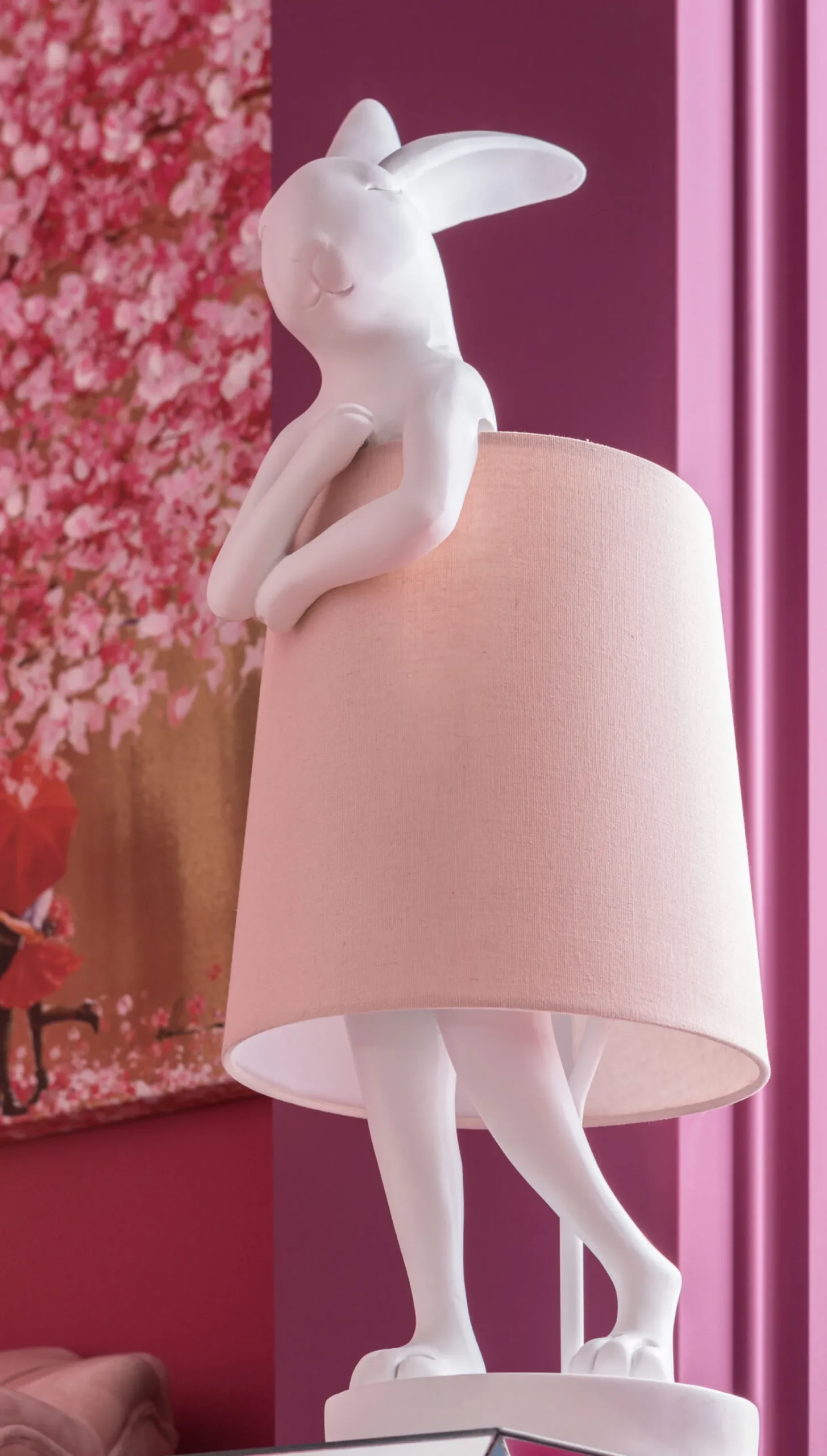 Lampa stołowa Animal Rabbit 27x68 cm biała