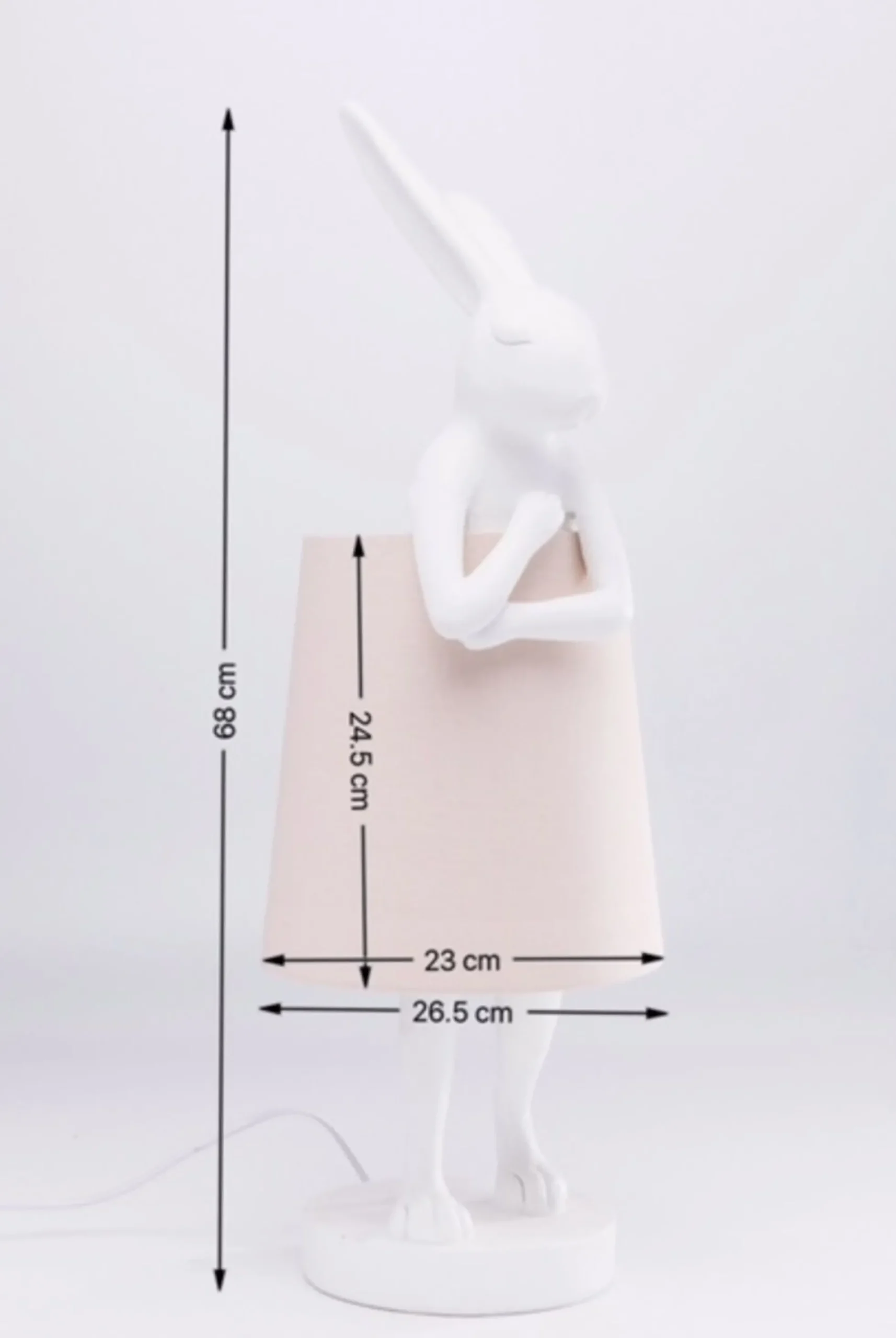 Lampa stołowa Animal Rabbit 27x68 cm biała