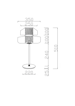 Lampa stołowa Arcadia niebieska 51cm