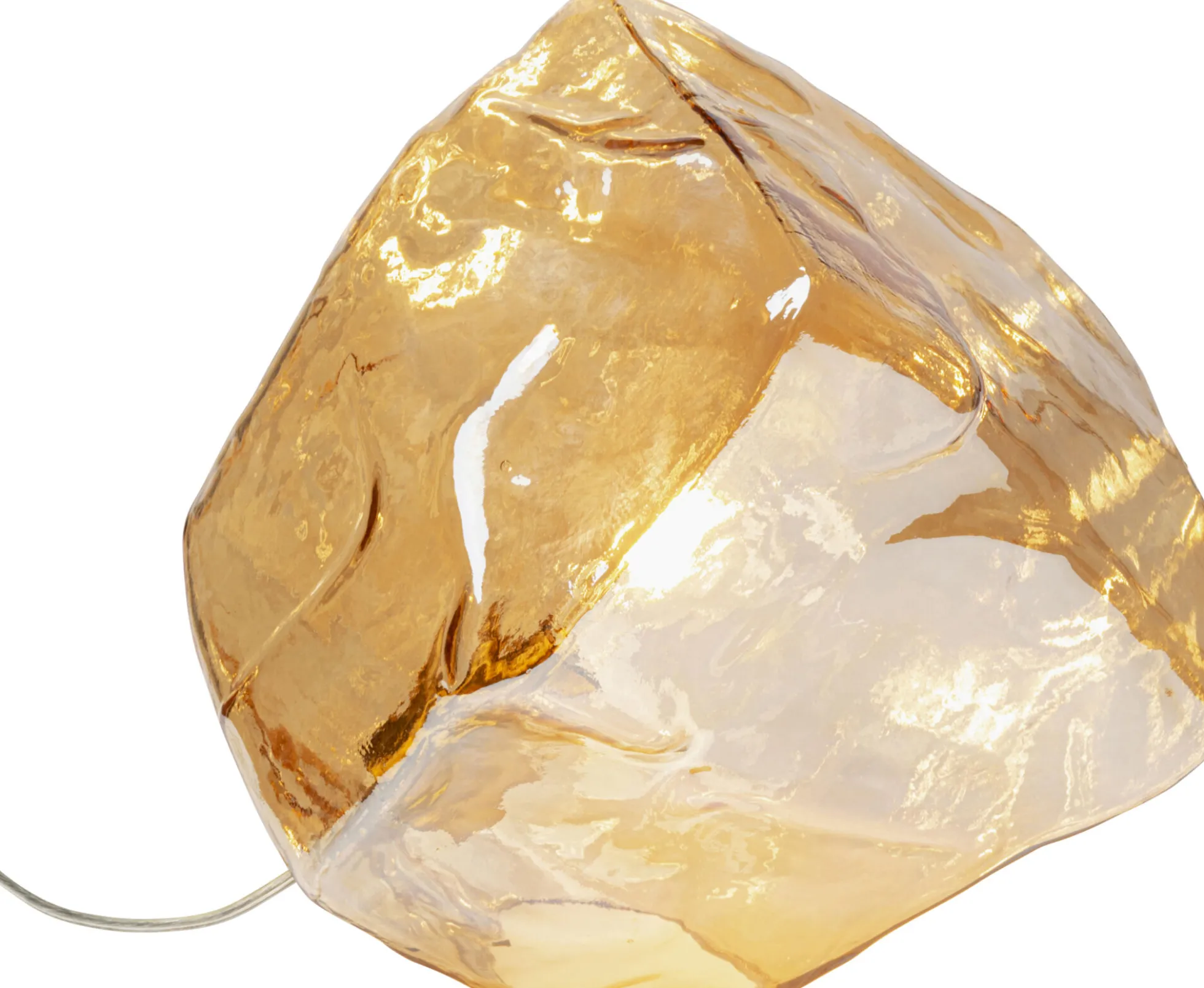 Lampa stołowa Aura bursztynowa Ø30cm