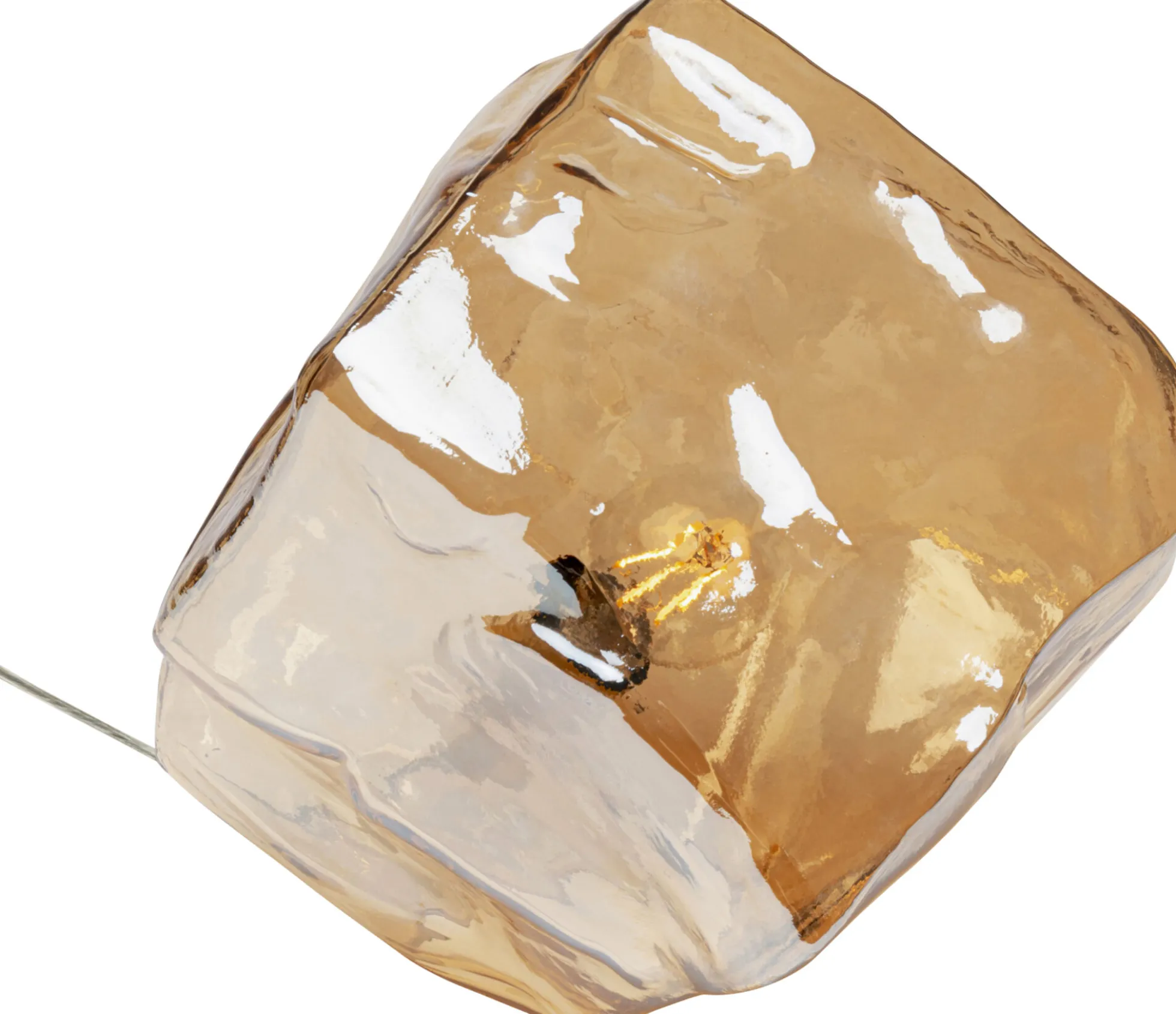 Lampa stołowa Aura bursztynowa Ø30cm