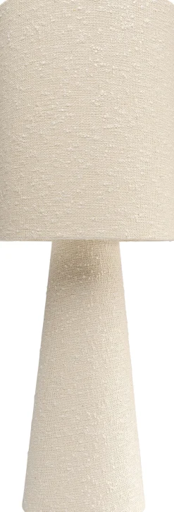 Lampa stołowa beżowa boucle 60 cm