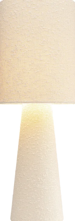 Lampa stołowa beżowa boucle 60 cm