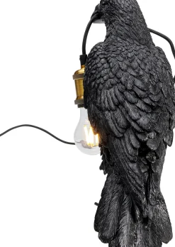 Lampa stołowa Crow 14x34 cm czarna matowa