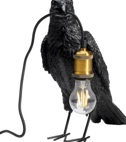 Lampa stołowa Crow 14x34 cm czarna matowa