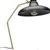Lampa stołowa czarno-złota stalowa 49 cm