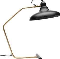 Lampa stołowa czarno-złota stalowa 49 cm
