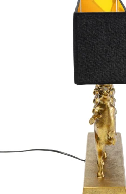 Lampa stołowa czarno-złota tańczące krowy 41x44 cm