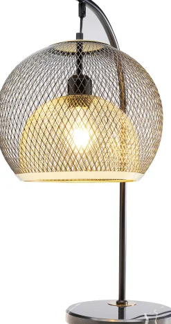 Lampa stołowa do salonu czarno-złota podstawa z marmuru 62 cm