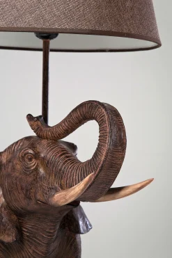 Lampa stołowa Elephant Safari 52x74 cm brązowa