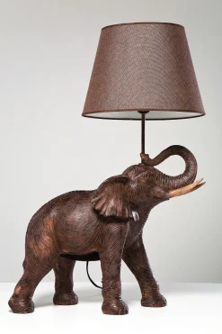Lampa stołowa Elephant Safari 52x74 cm brązowa