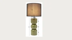 Lampa stołowa Eliano 53 cm zielona
