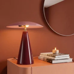 Lampa stołowa Fungo Flat malinowa 33cm