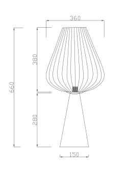 Lampa stołowa Genie pomarańczowa 66cm