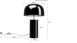 Lampa stołowa Loungy Ø25x38 cm złota
