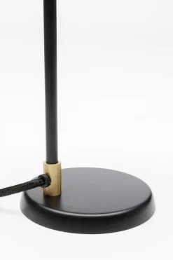Lampa stołowa mała stalowa kolor czarny 32 cm