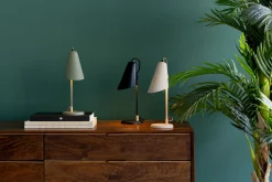 Lampa stołowa mała stalowa miętowa zieleń 32 cm