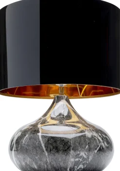 Lampa stołowa Mamo Deluxe Ø31x38 cm szara - klosz czarny