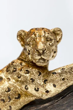 Lampa stołowa motyw zwierzęcy lampart klosz czarny 28x50 cm