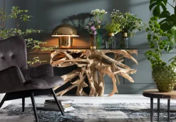 Lampa stołowa Mushroom Ø50x44 cm mosiężna