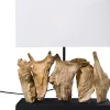 Lampa stołowa Nature 35x43 cm biało-brązowa