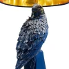 Lampa stołowa niebieska papuga Ø35x84 cm