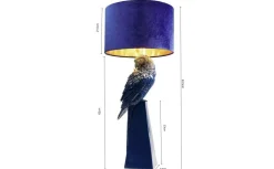Lampa stołowa niebieska papuga Ø35x84 cm