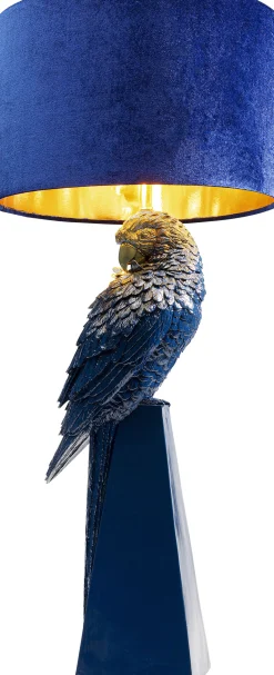 Lampa stołowa niebieska papuga Ø35x84 cm