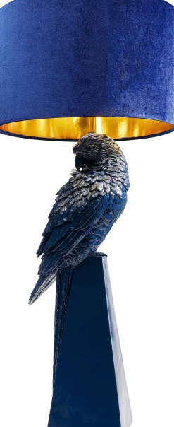 Lampa stołowa niebieska papuga Ø35x84 cm