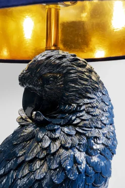 Lampa stołowa niebieska papuga Ø35x84 cm