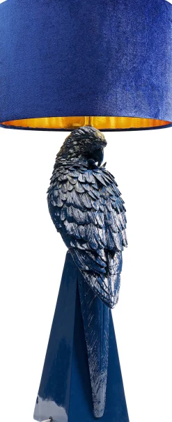 Lampa stołowa niebieska papuga Ø35x84 cm
