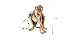 Lampa stołowa Octopus 26x34 cm złota