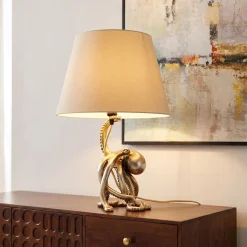 Lampa Stołowa Octopus Złota 44cm