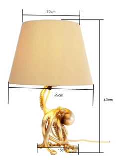 Lampa Stołowa Octopus Złota 44cm