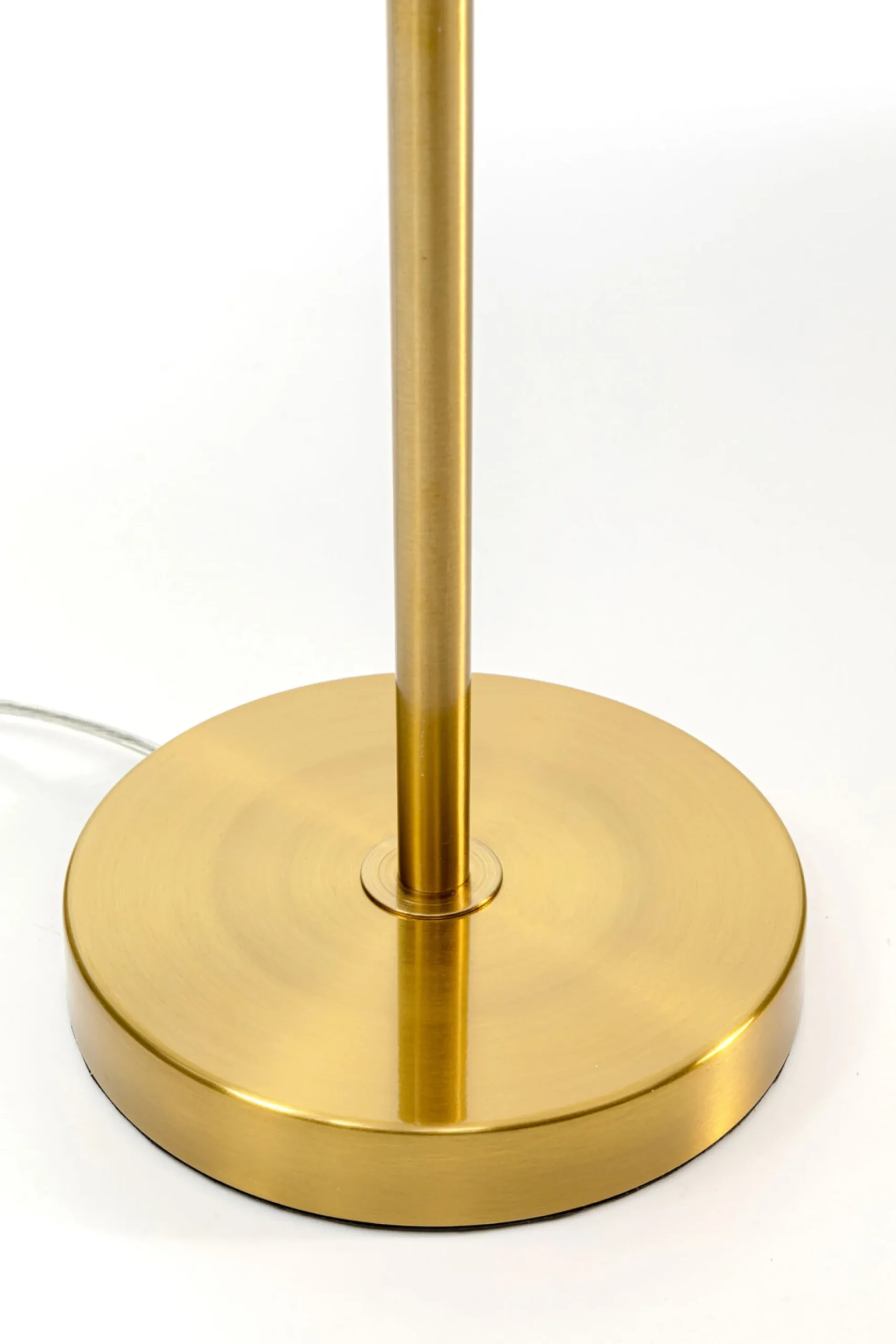 Lampa stołowa palma biała strusie pióra 60 cm podstawa złota