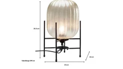 Lampa stołowa Polar 23x42 cm piaskowa