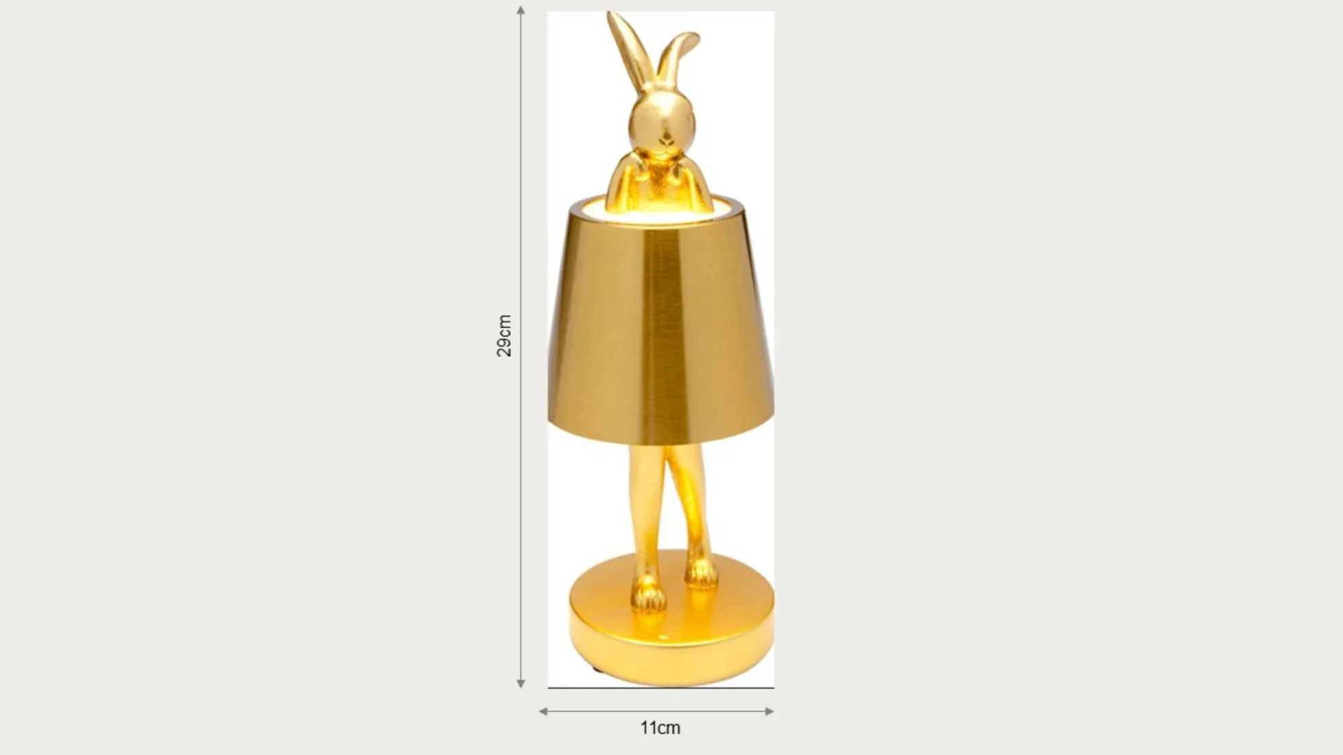 Lampa stołowa Rabbit LED 29 cm biała