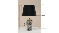 Lampa stołowa Rose Multi 33x56 cm czarno-srebrna