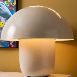 Lampa stołowa stalowa grzybek kolor beżowy Ø50x44 cm