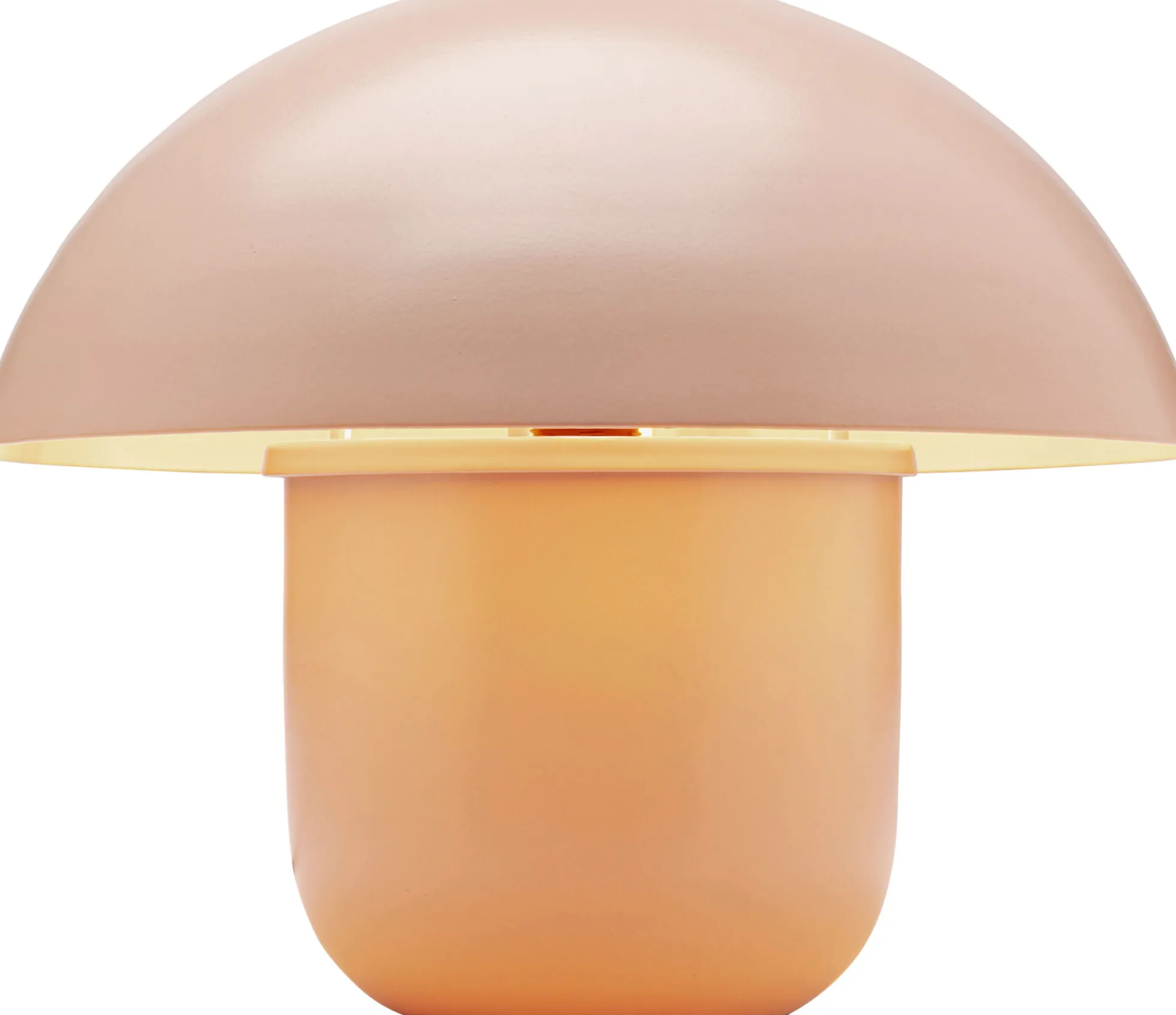 Lampa stołowa stalowa grzybek kolor brzoskwiniowy Ø29x27 cm