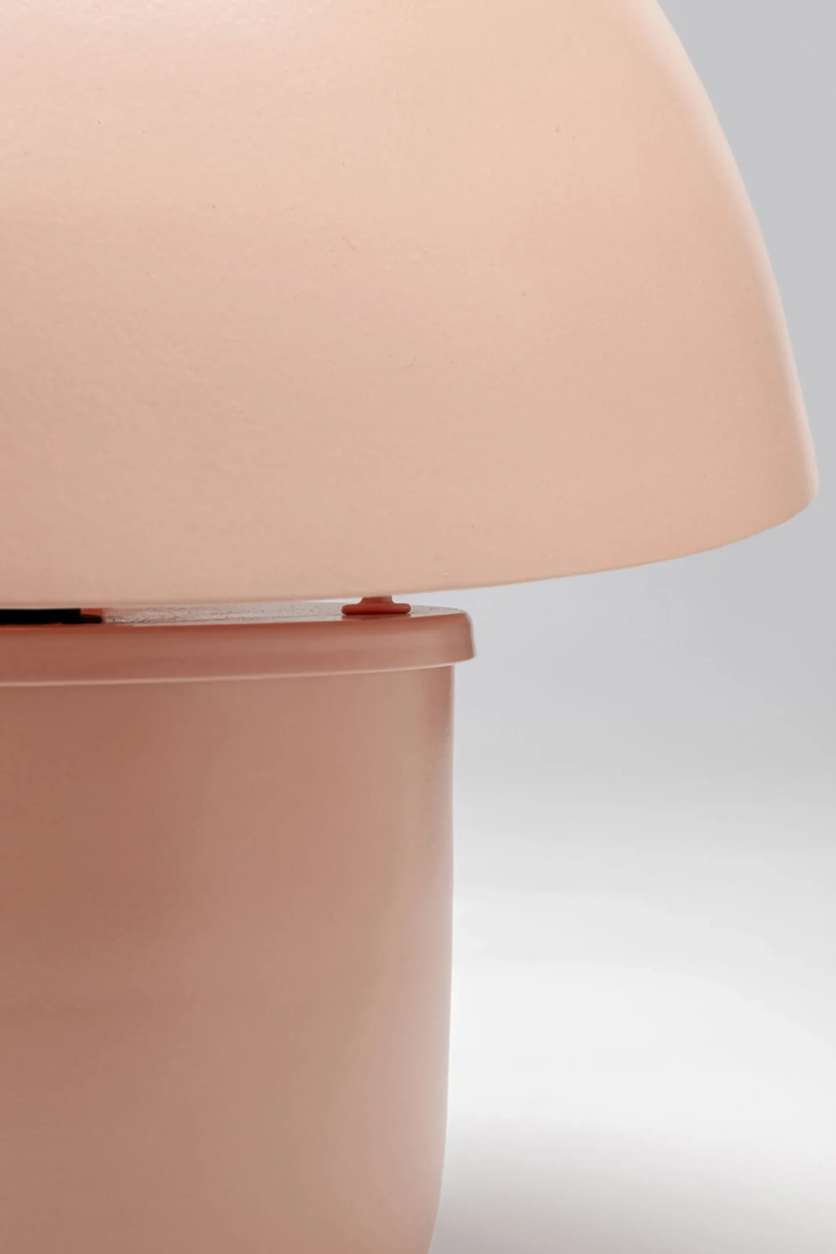 Lampa stołowa stalowa grzybek kolor brzoskwiniowy Ø29x27 cm