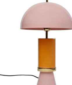 Lampa stołowa stalowa różowo-pomarańczowa Ø30x51 cm