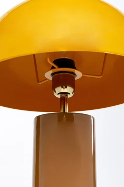 Lampa stołowa stalowa żółta Ø30x51 cm